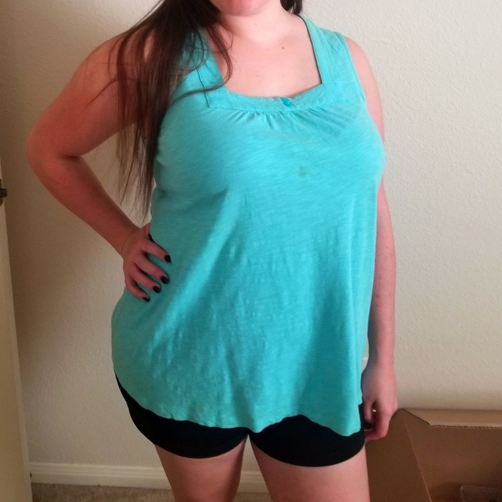 Aqua turquoise blue Sonoma tank blouse.